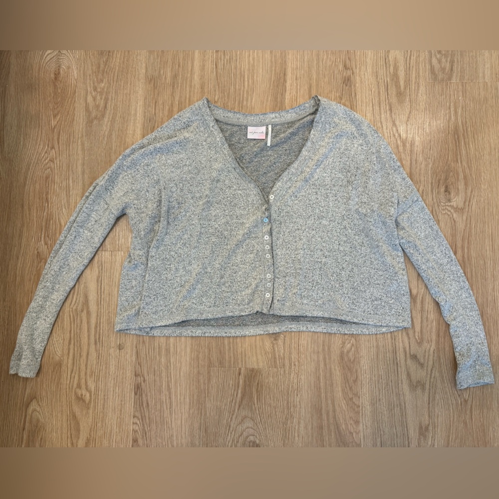 Urban Outfitters Out From Under Gray v neck soft long sleeve size xs